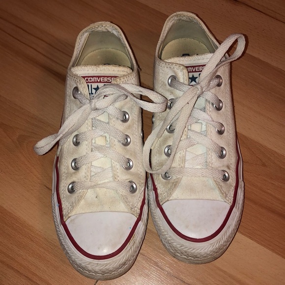 Low Top White Converse Sneakers - Picture 2 of 6